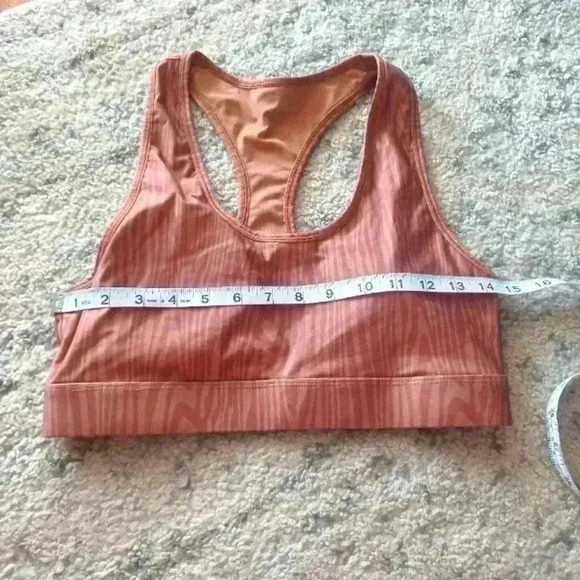 Fabletics Womens Brown Striped Padded Sports Bra M - Picture 7 of 8